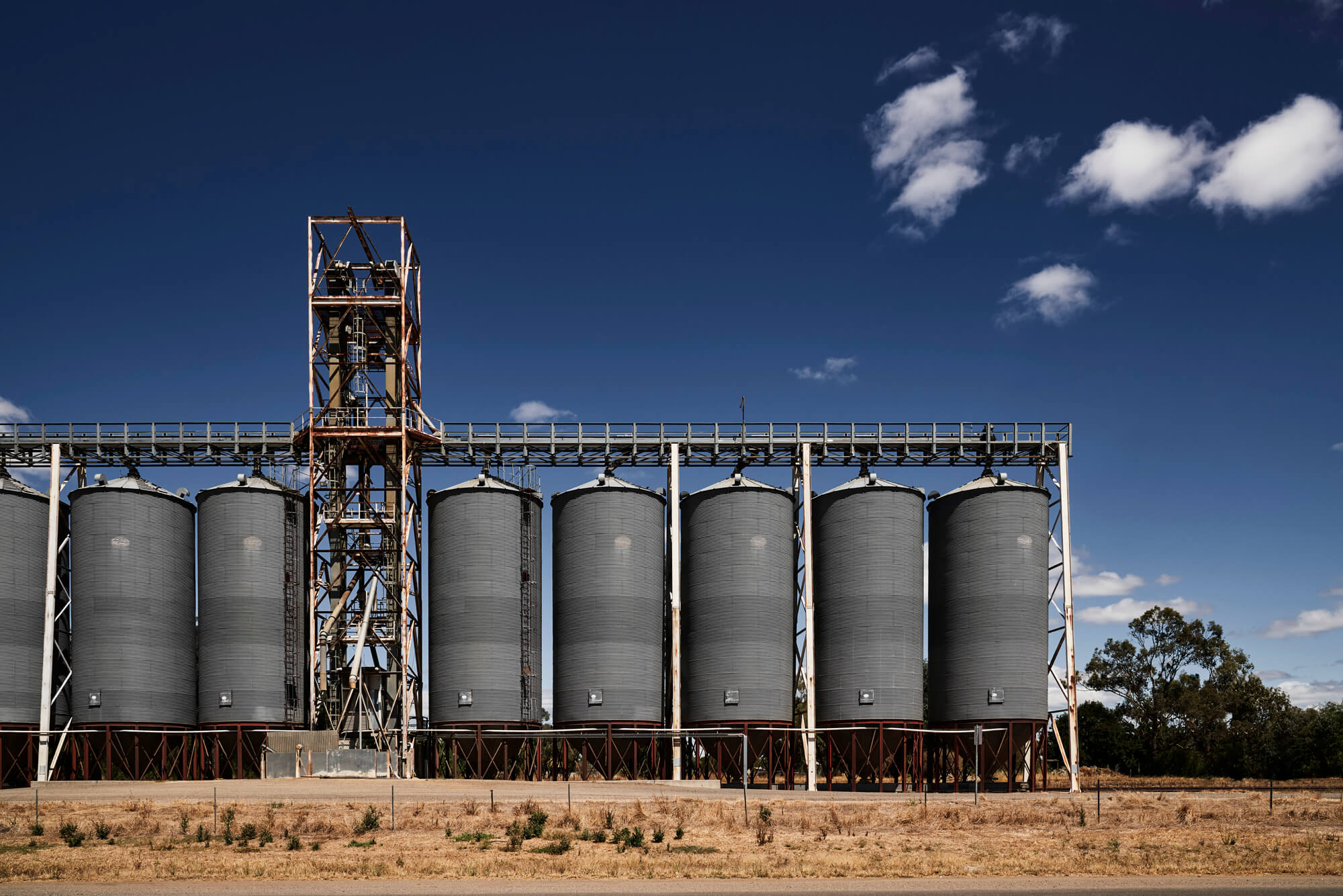 Railside Grain Storage at Southern Stockfeeds’ Feedstock Processing Plant in Bridgewater, Victoria